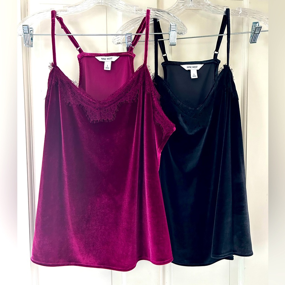 Set of two. Velvet tanks from Nine West both size large